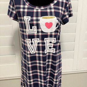 NWT TART INTIMATES LOVE COFFEE WOMENS NIGHT SLEEPSHIRT SIZE M